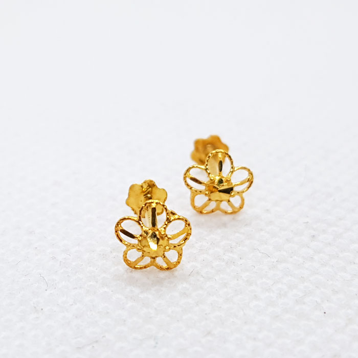 Chanbeli Flower Shape Gold Tops for Girls TP0281 | Pure Gold Jeweller