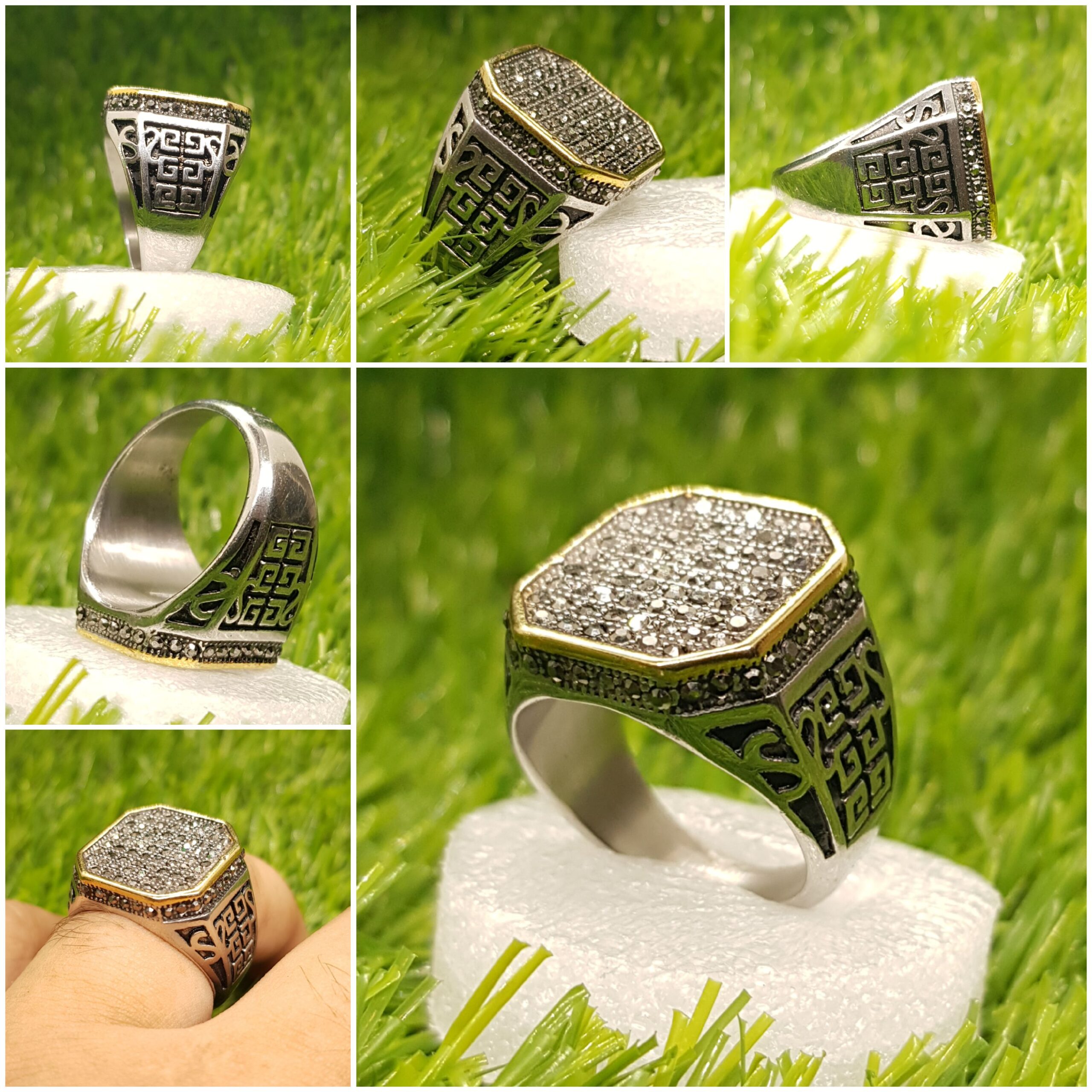 Turkish Ring - Black Beauty - Silver 925 (Chandi)