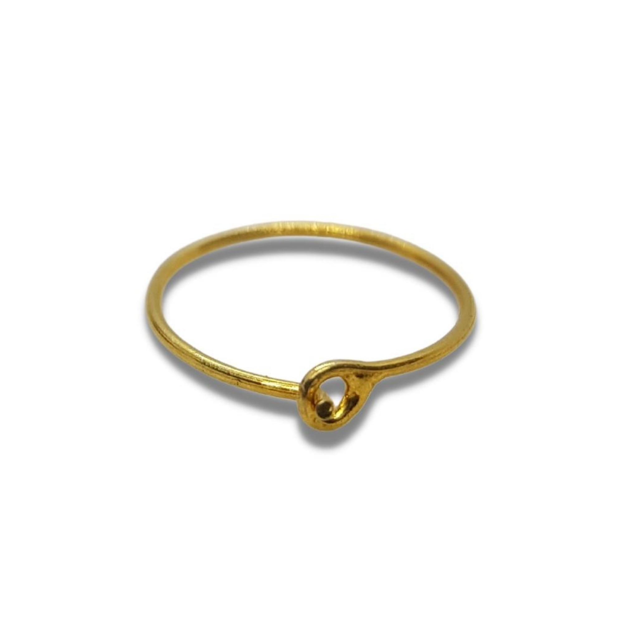 Tiny Secret Nose Hoop Ring in 14k Gold | Maison Miru-saigonsouth.com.vn