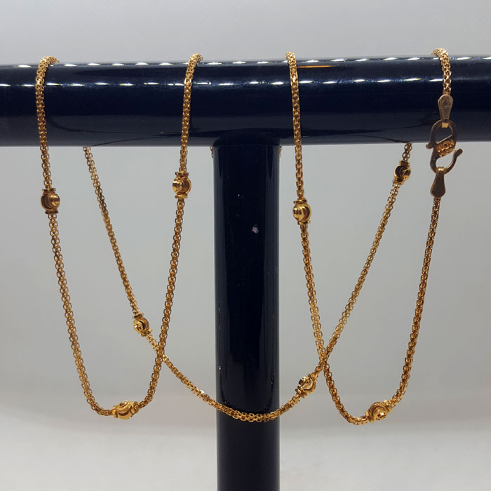 18kt Gold Ball Necklace – Palladium Fine Jewelry