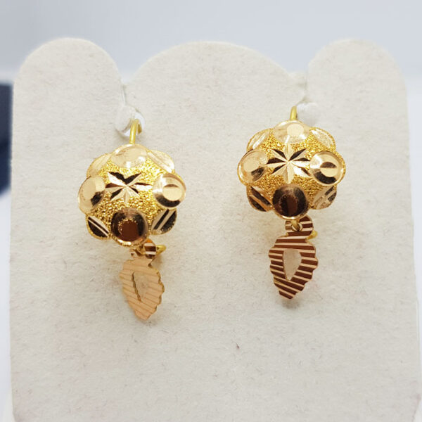 Latest Design Simple Golden Earring New Gold Earrings For Ladies