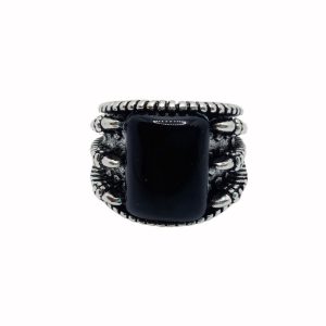 Black Stone Italian Ring For Men IR0048