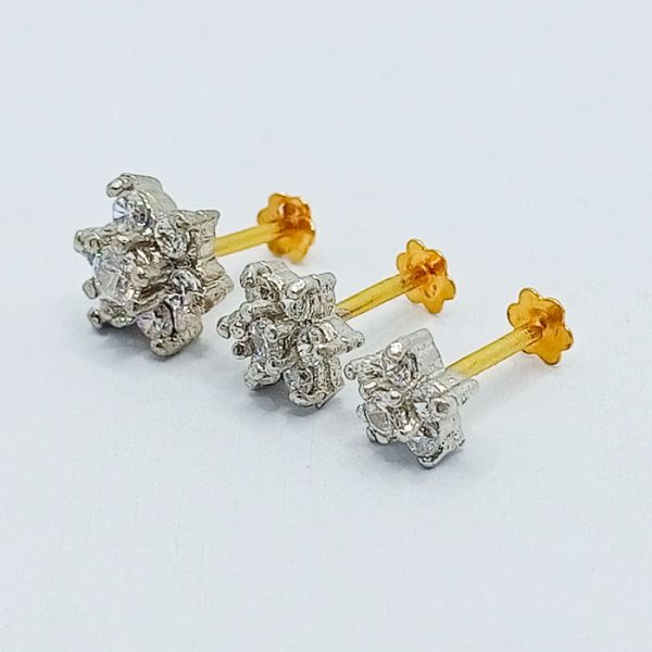 White Gold Nose Pins Pure Gold Jeweller