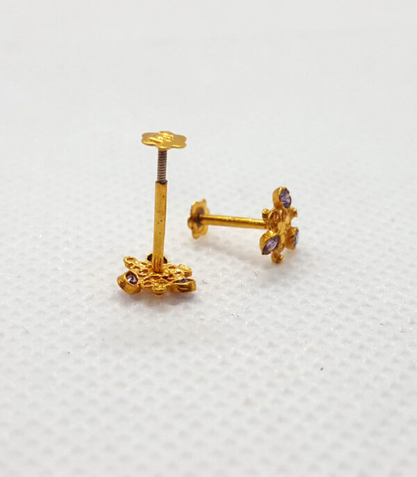 Purple Stone Gold Tops Exclusive Design Tp0004 | Pure Gold Jeweller