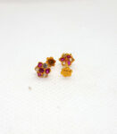 Gold Tops with Pink Stones TP0069