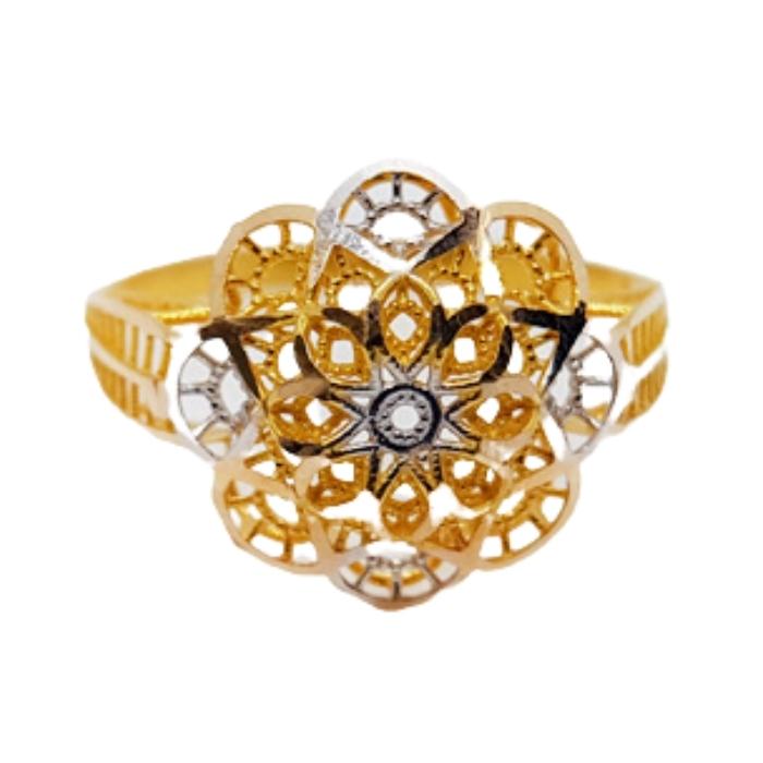 Fancy Striking 22K Gold Heart Ring – Andaaz Jewelers