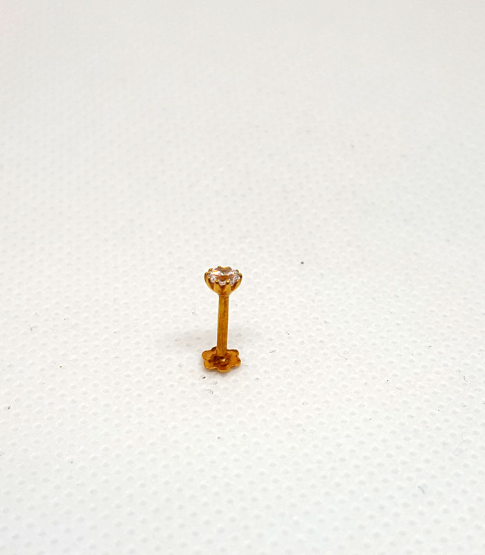 Traditional Gold Nose Pin Design NP0060 | Pure Gold Jeweller